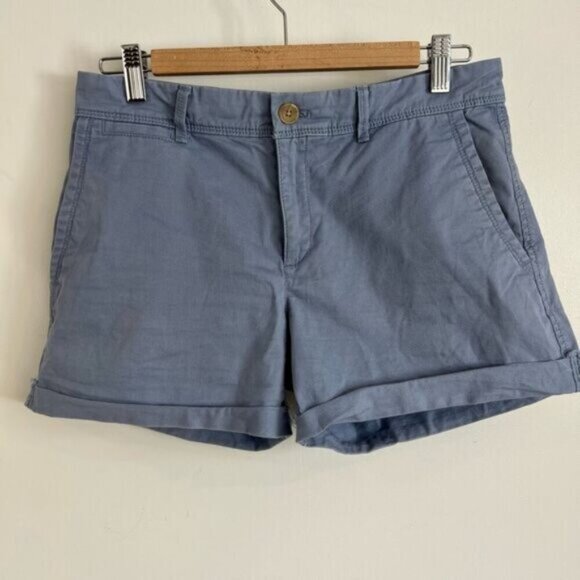 Banana Republic Women's Size 2 Country Blue 5 Inch Inseam Cuffed Hem Shorts Mom - Picture 1 of 11